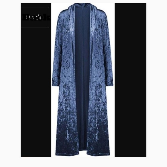 Long Soft Crushed Velvet Duster - Picture 5 of 6